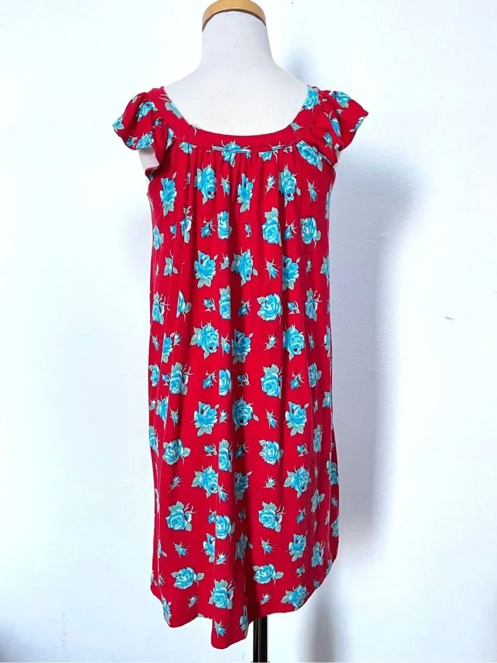 Petit Louie Floral Knit Flutter Sleeve Dress Girls Size 6-8 - Picture 3 of 6